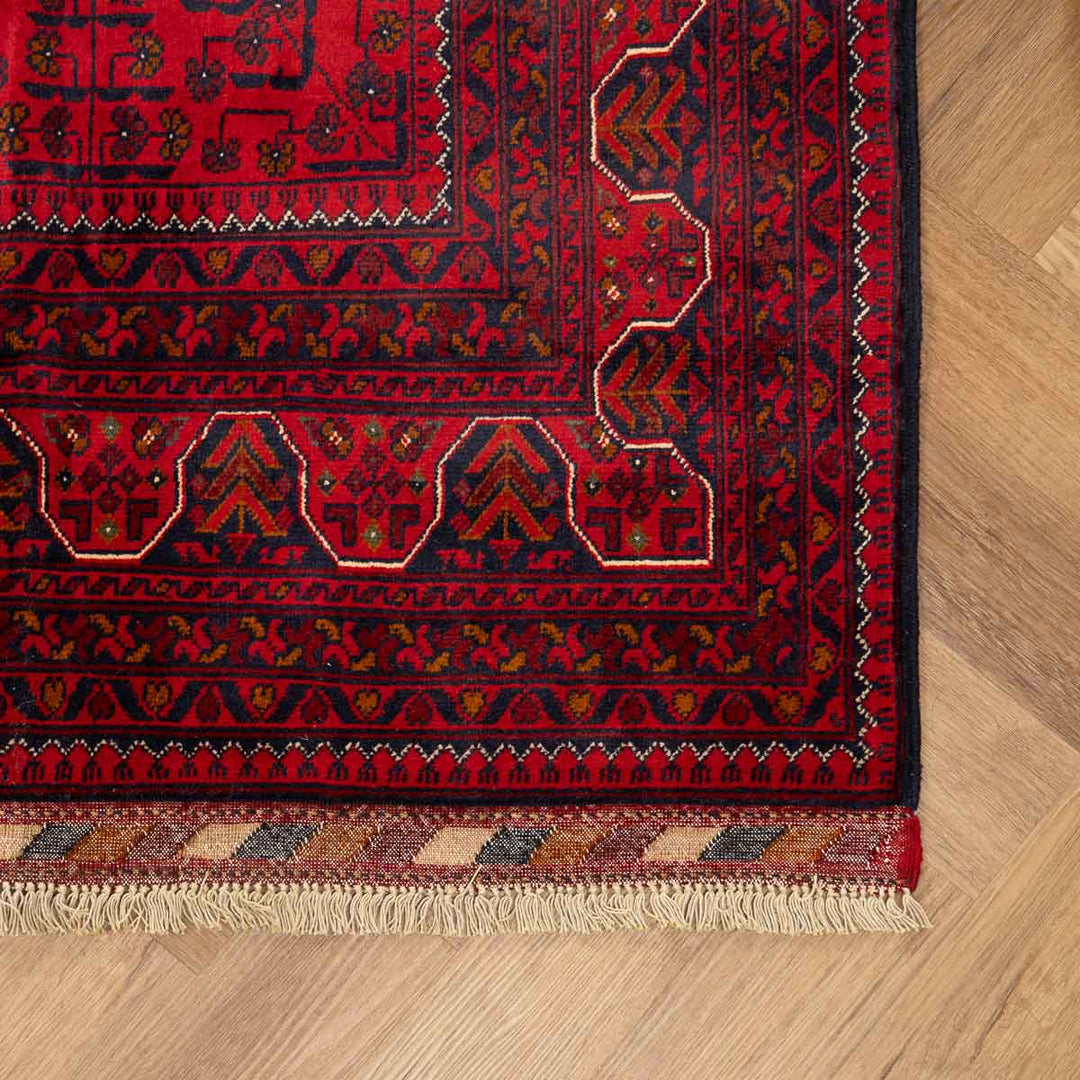 שטיח אפגני חלממדי קונדוז 00 אדום 290*203