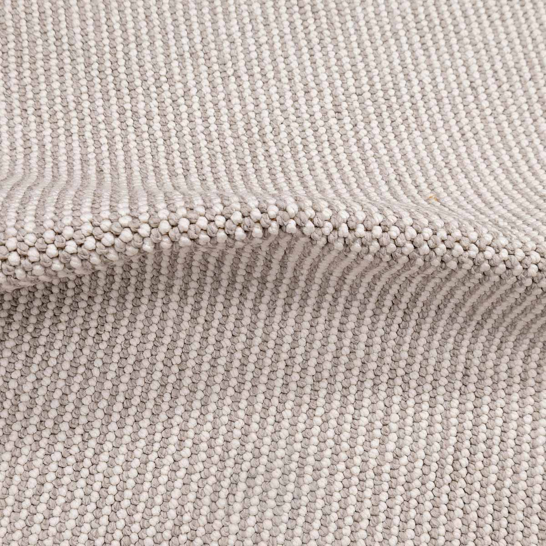 שטיח לופס 01 אפור\קרם עגול | Loops
