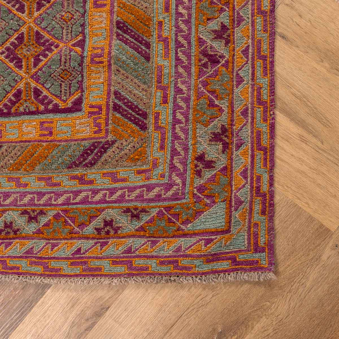 שטיח אוזבקי 00 אדום/כתום 200*150