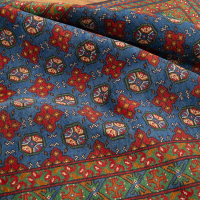 שטיח אפגני בוכרה 00 כחול 198*154 | Bokhara Rug