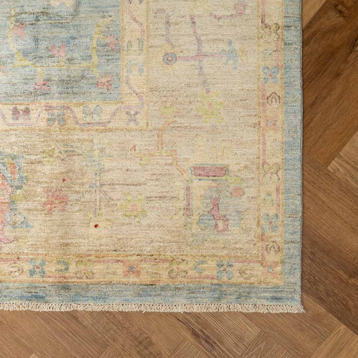 שטיח אושק 00 אפור תכלת 301*209 | Oushak