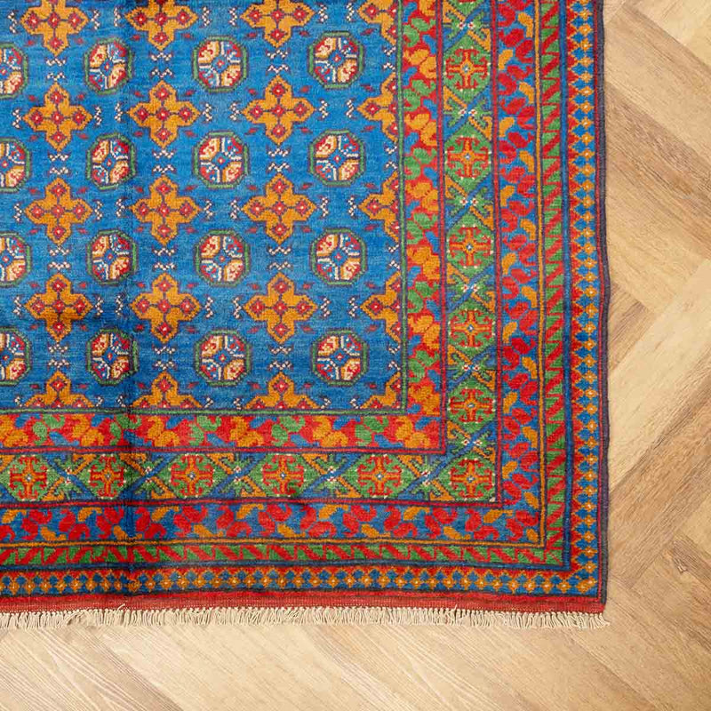 שטיח אפגני בוכרה 00 כחול 198*152 | Bokhara Rug
