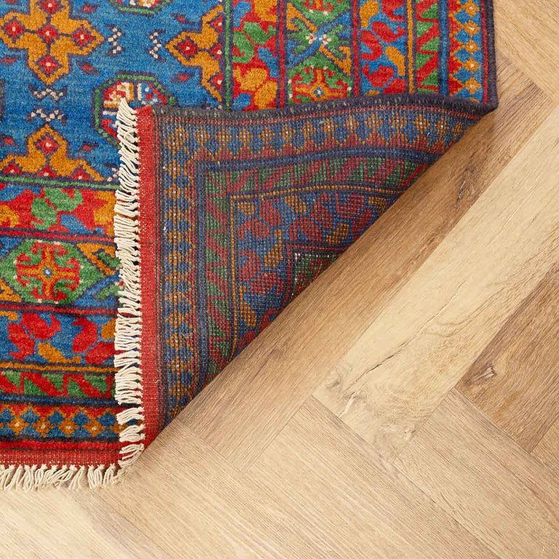 שטיח אפגני בוכרה 00 כחול 198*152 | Bokhara Rug
