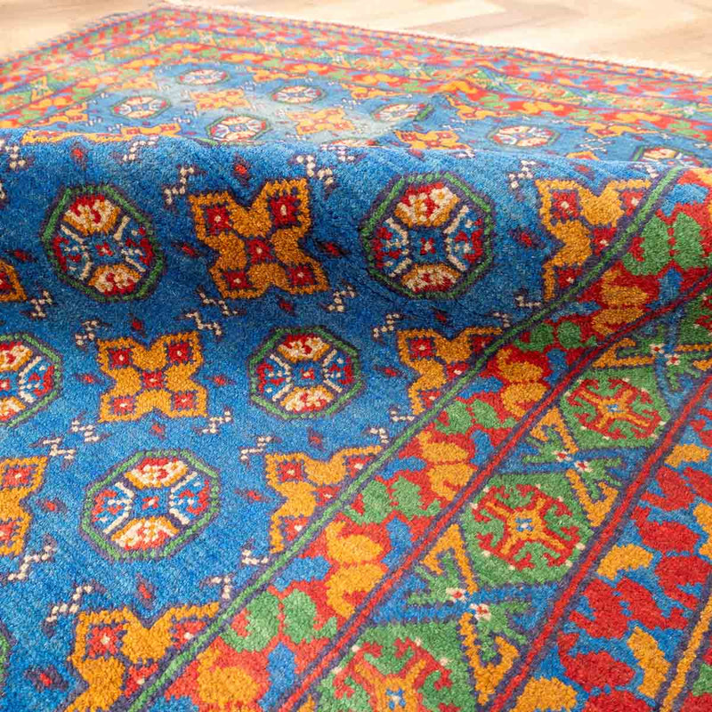 שטיח אפגני בוכרה 00 כחול 198*152 | Bokhara Rug