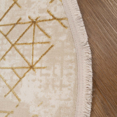 שטיח פייר קרדן 05 עגול קרם/זהב | Pierre Cardin