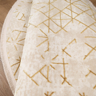 שטיח פייר קרדן 05 עגול קרם/זהב | Pierre Cardin