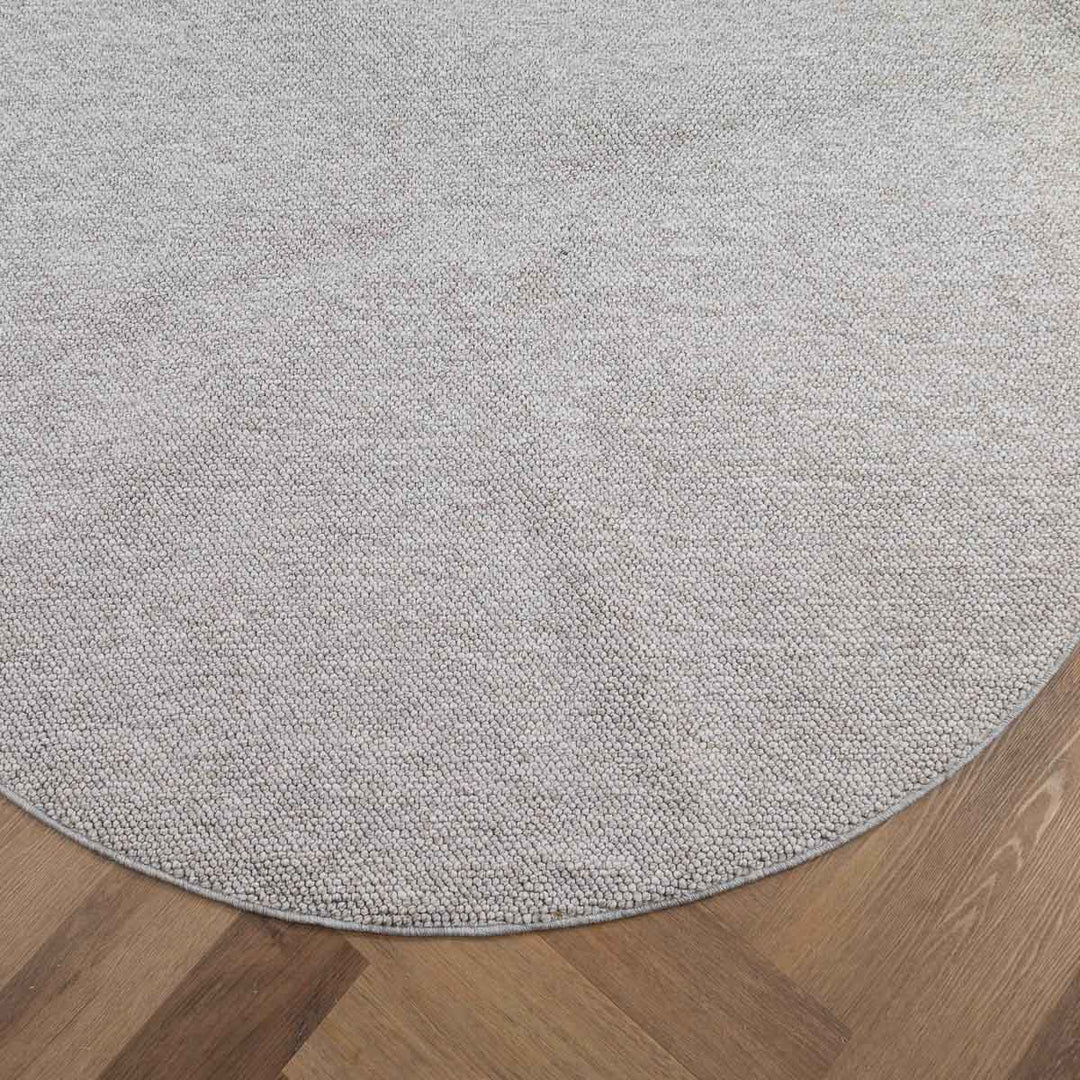 שטיח לופס 01 אפור בהיר עגול | Loops