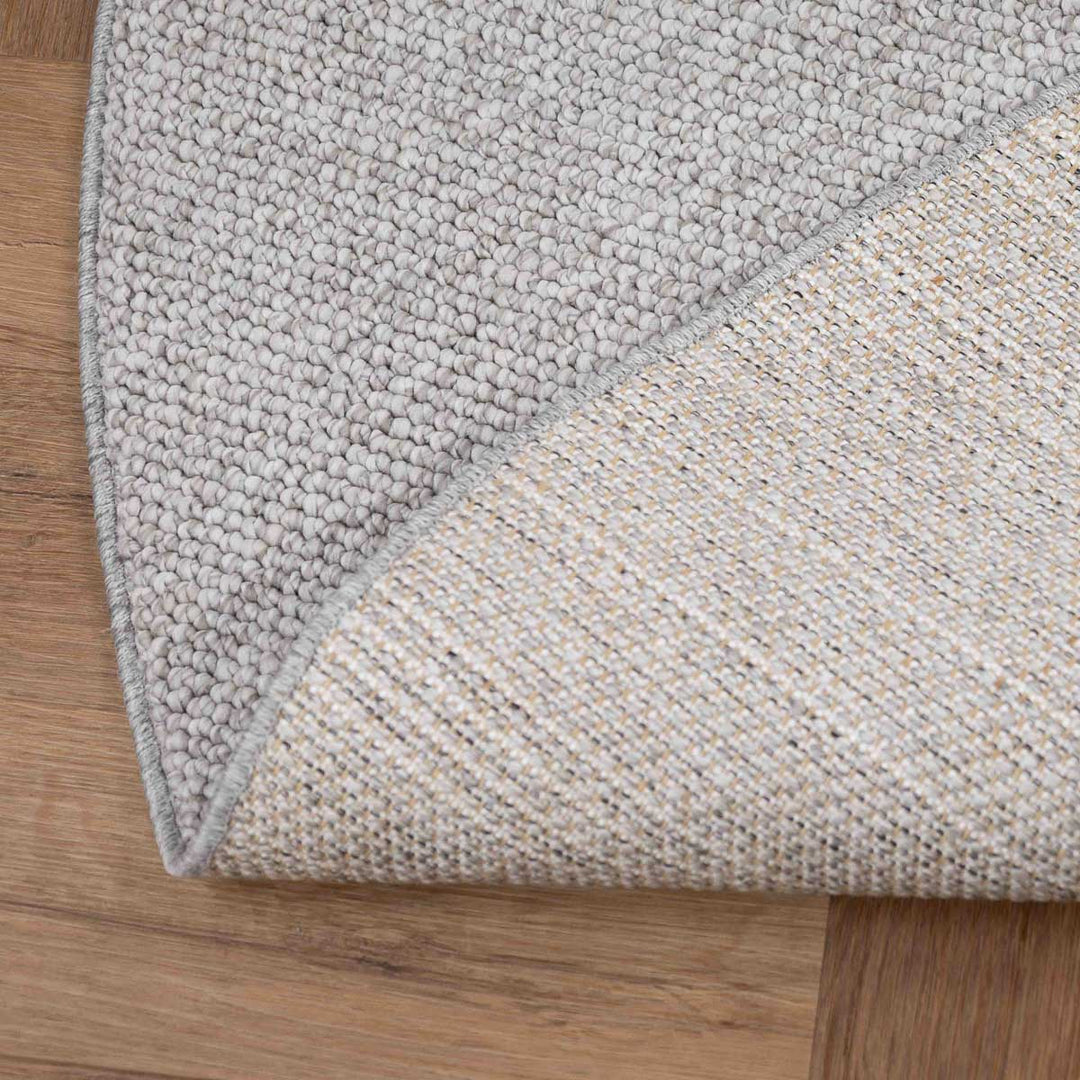 שטיח לופס 01 אפור בהיר עגול | Loops