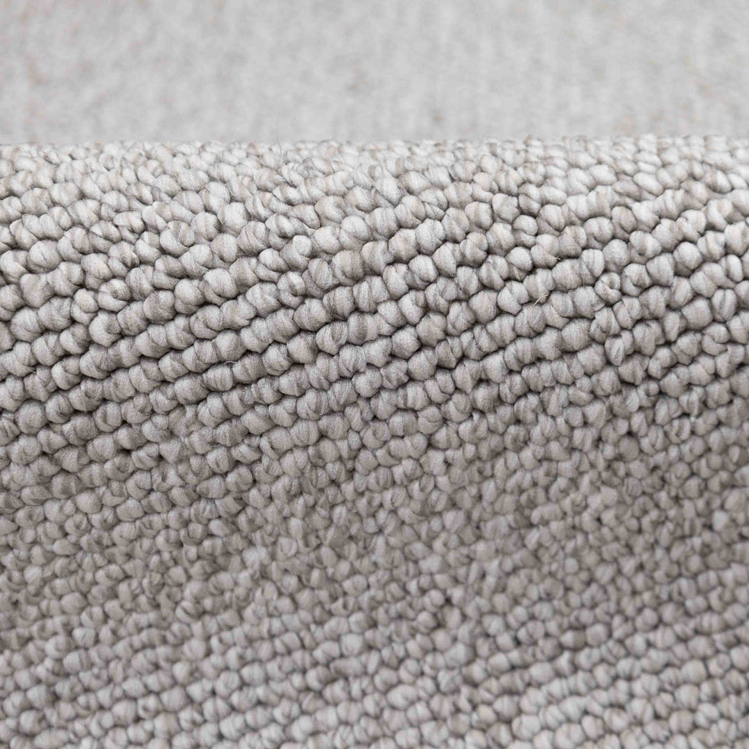 שטיח לופס 01 אפור בהיר עגול | Loops