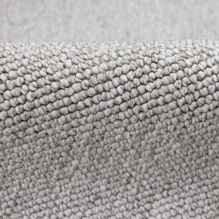 שטיח לופס 01 אפור בהיר עגול | Loops