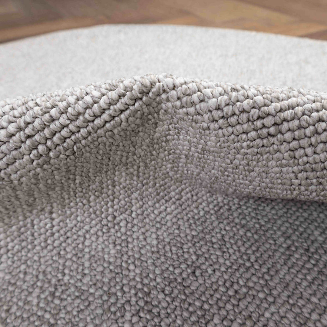 שטיח לופס 01 אפור בהיר עגול | Loops