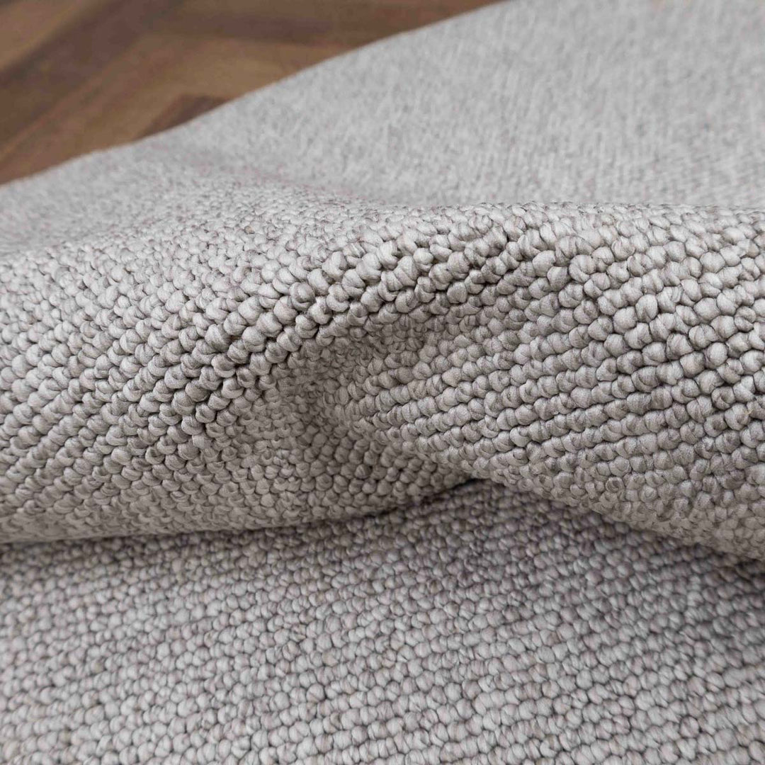 שטיח לופס 01 אפור בהיר עגול | Loops