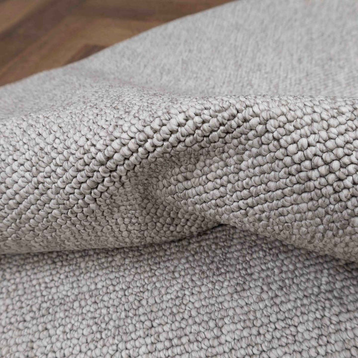 שטיח לופס 01 אפור בהיר עגול | Loops