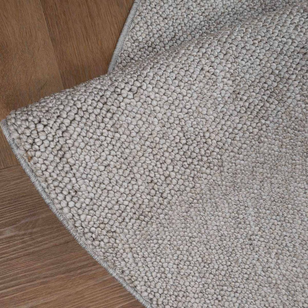 שטיח לופס 01 אפור בהיר עגול | Loops