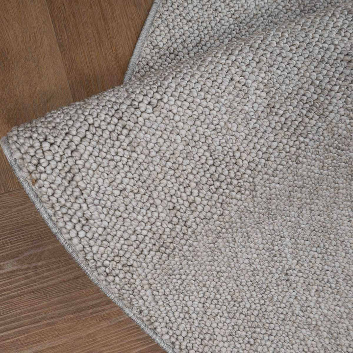 שטיח לופס 01 אפור בהיר עגול | Loops