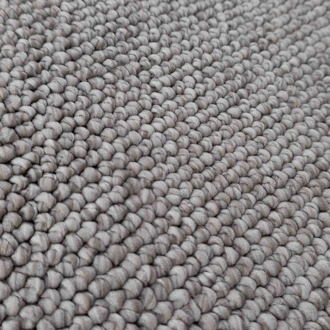 שטיח לופס 01 אפור בהיר עגול | Loops