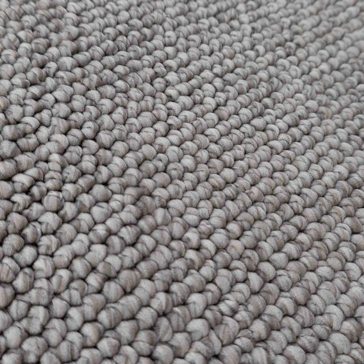 שטיח לופס 01 אפור בהיר עגול | Loops
