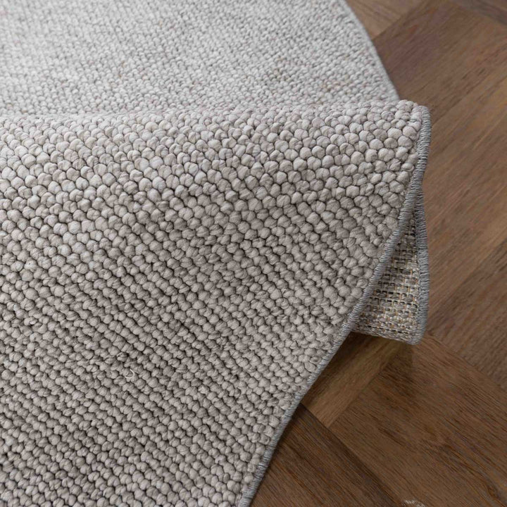 שטיח לופס 01 אפור בהיר עגול | Loops