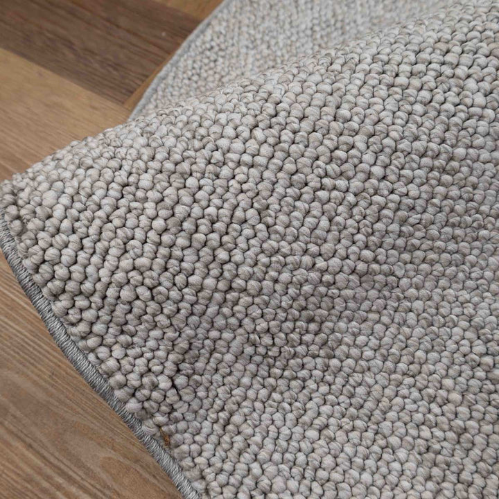 שטיח לופס 01 אפור בהיר עגול | Loops