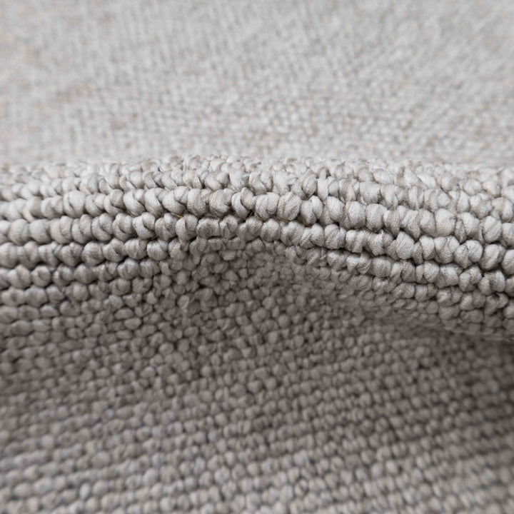 שטיח לופס 01 אפור בהיר עגול | Loops