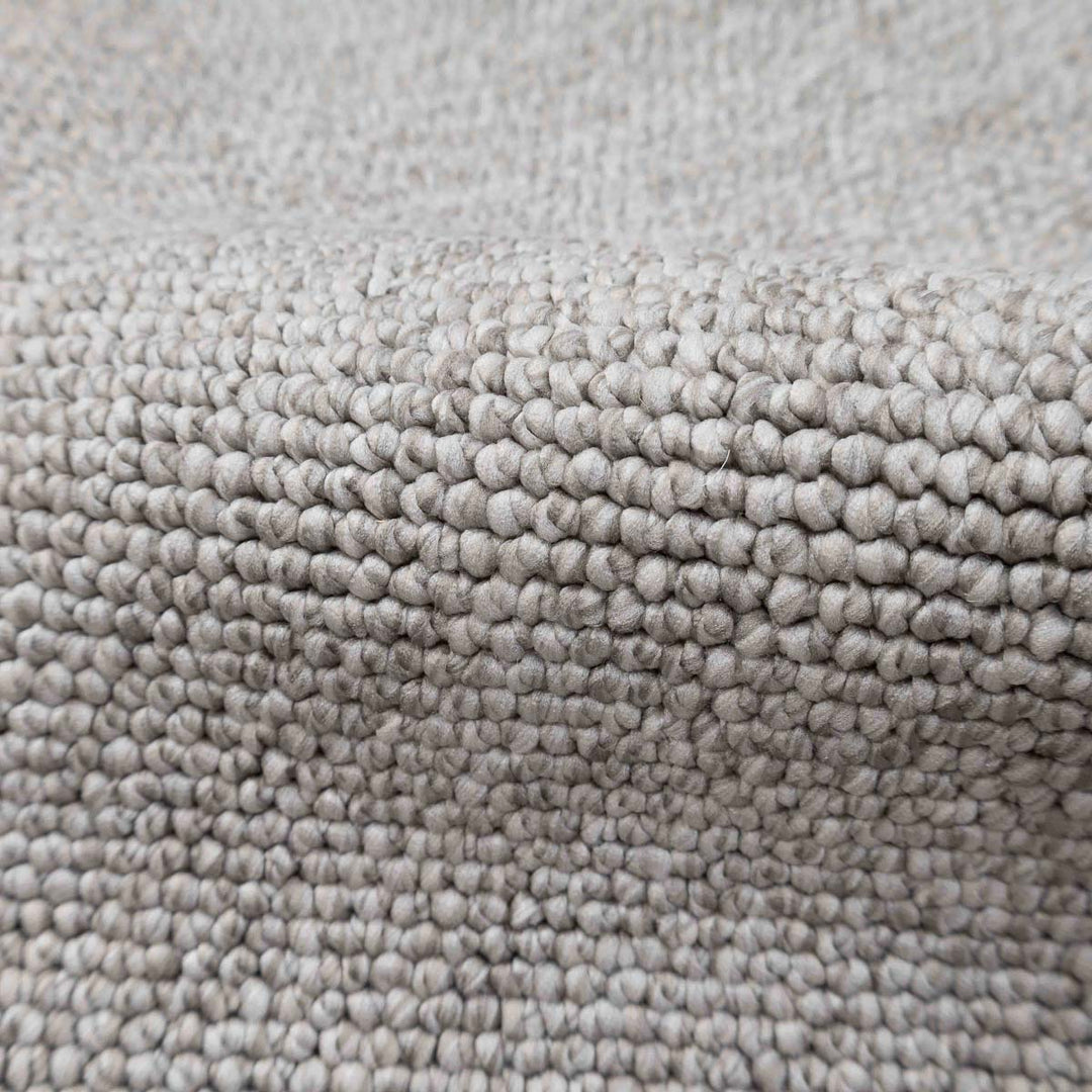 שטיח לופס 01 אפור בהיר עגול | Loops