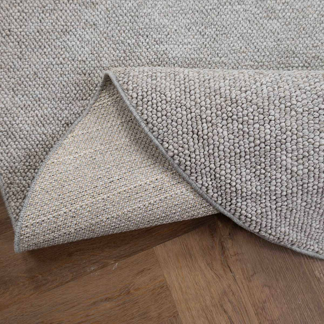 שטיח לופס 01 אפור בהיר עגול | Loops