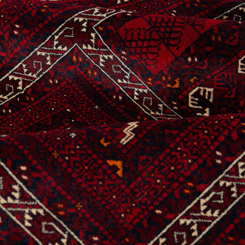 שטיח אפגנן קונדוז 00 אדום 246*159 | Afghan Kunduz Hand-Knotted