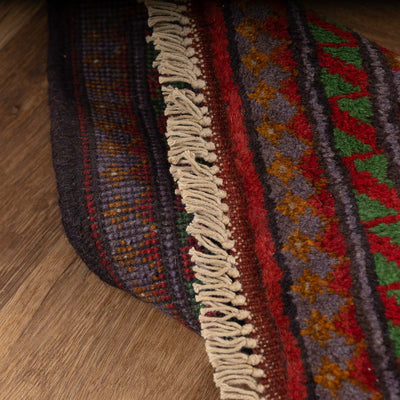 שטיח אפגני בוכרה 00 סגול 193*148 | Bokhara Rug
