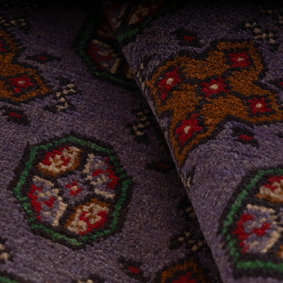 שטיח אפגני בוכרה 00 סגול 193*148 | Bokhara Rug
