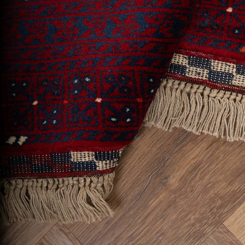 שטיח אפגנן קונדוז 00 אדום 246*151 | Afghan Kunduz Hand-Knotted