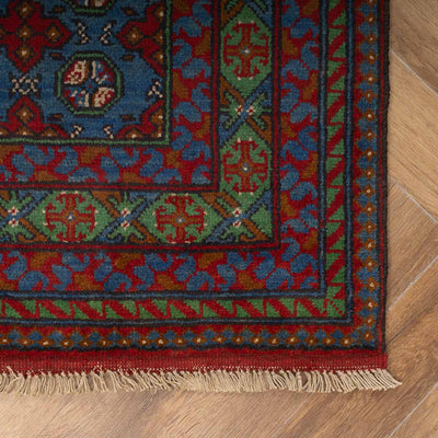 שטיח אפגני בוכרה 00 כחול 197*150 | Bokhara Rug
