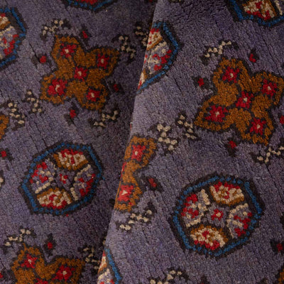 שטיח אפגני בוכרה 00 סגול 188*150 | Bokhara Rug