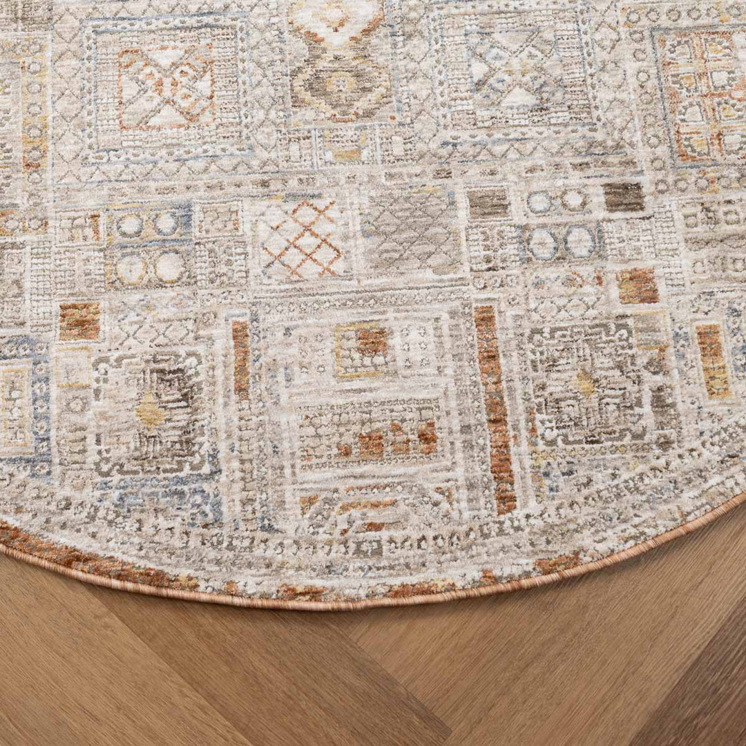 שטיח הריטאז' 08 בז'/קוניאק עגול | Heritage