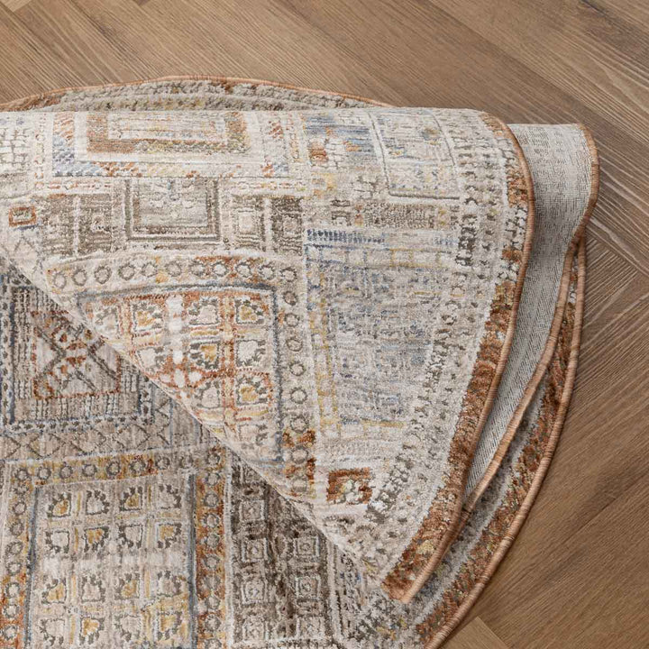 שטיח הריטאז' 08 בז'/קוניאק עגול | Heritage