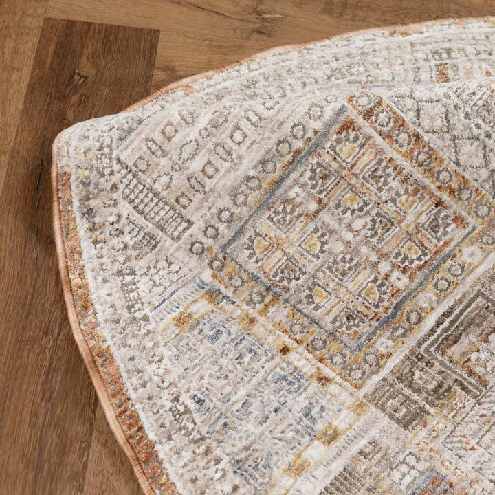 שטיח הריטאז' 08 בז'/קוניאק עגול | Heritage