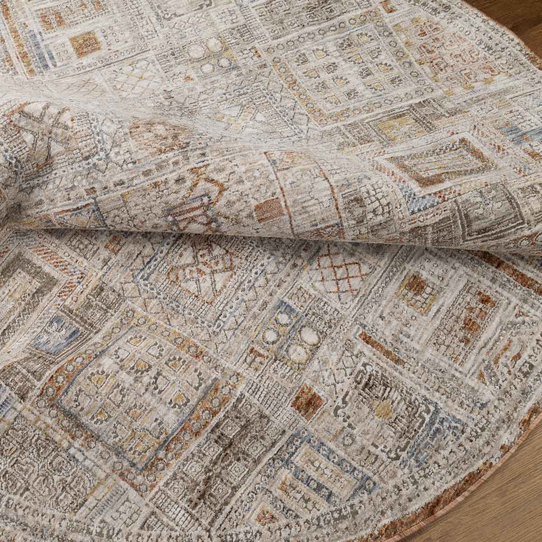 שטיח הריטאז' 08 בז'/קוניאק עגול | Heritage