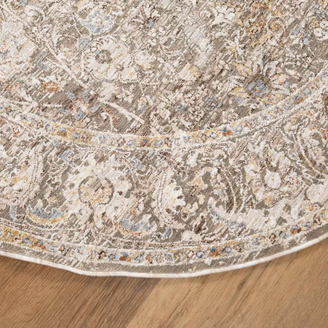 שטיח הריטאז' 09 אפור/קוניאק עגול | Heritage