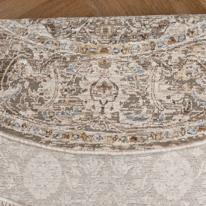 שטיח הריטאז' 09 אפור/קוניאק עגול | Heritage