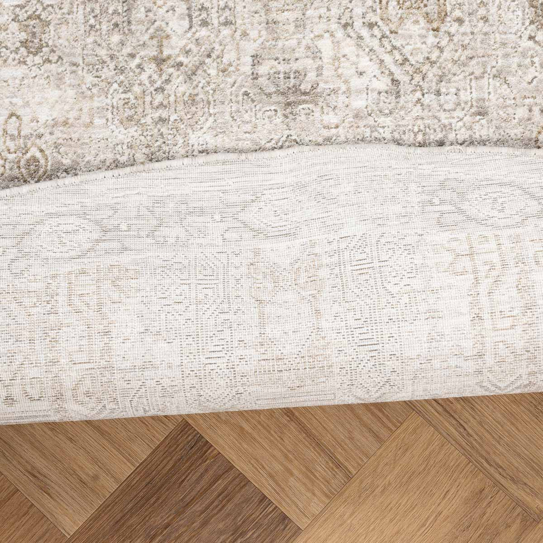 שטיח הריטאז' 10 אפור/בז' עגול | Heritage