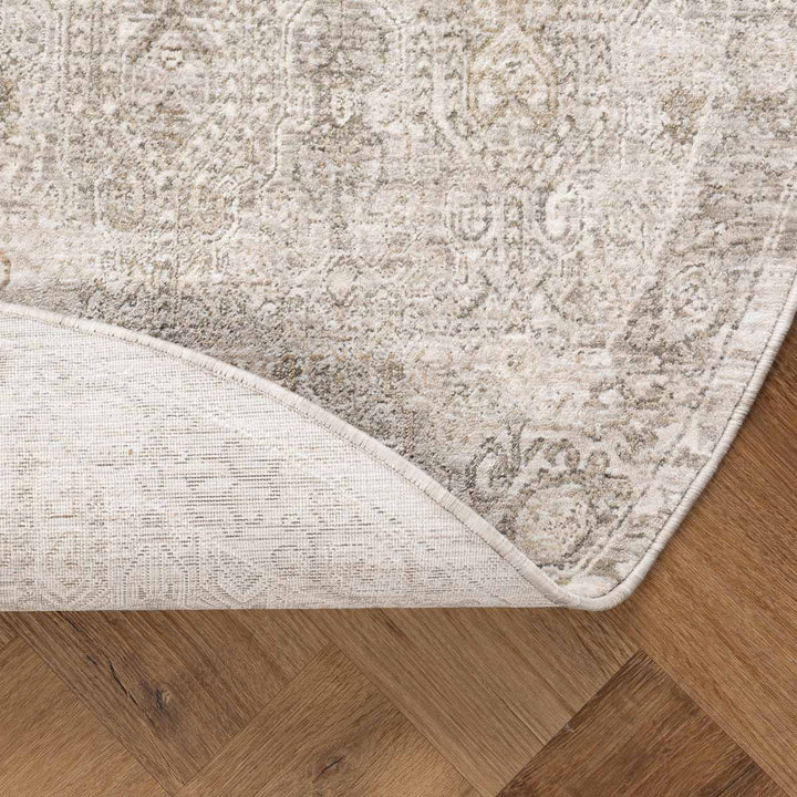 שטיח הריטאז' 10 אפור/בז' עגול | Heritage