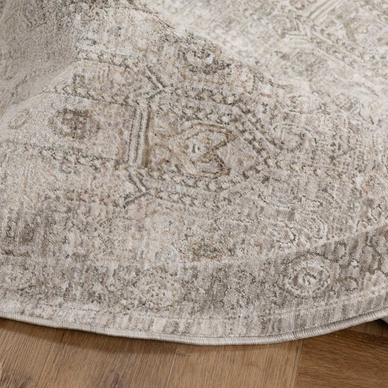 שטיח הריטאז' 10 אפור/בז' עגול | Heritage