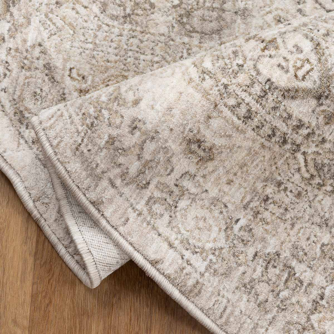 שטיח הריטאז' 10 אפור/בז' עגול | Heritage