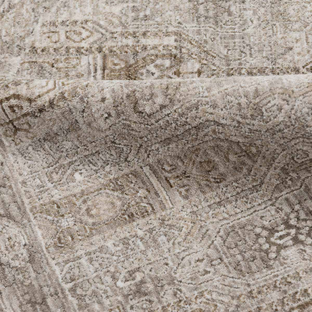 שטיח הריטאז' 10 אפור/בז' עגול | Heritage