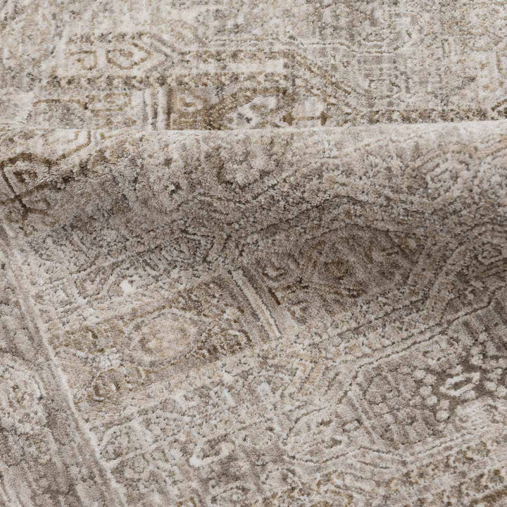 שטיח הריטאז' 10 אפור/בז' עגול | Heritage