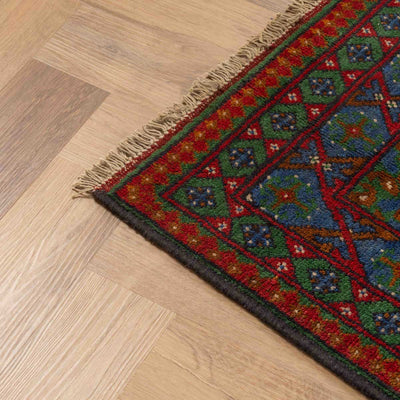 שטיח אפגני בוכרה 00 ירוק 356*258 | Bokhara Rug