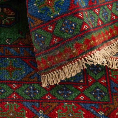 שטיח אפגני בוכרה 00 ירוק 356*258 | Bokhara Rug