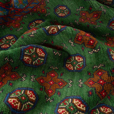 שטיח אפגני בוכרה 00 ירוק 356*258 | Bokhara Rug