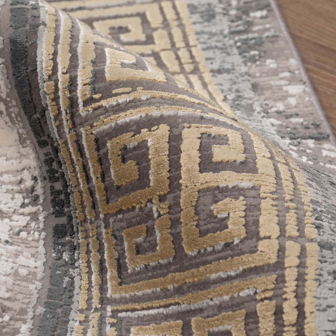 שטיח נול בוטיק 17 אפור\זהב | Nool boutique
