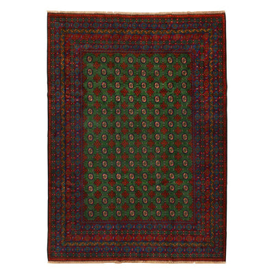 שטיח אפגני בוכרה 00 ירוק 356*258 | Bokhara Rug
