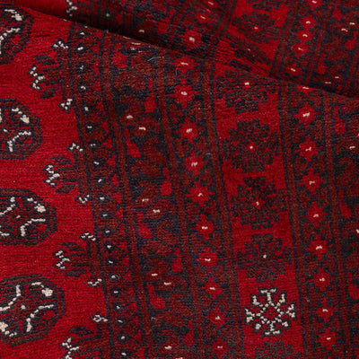 שטיח אפגני בוכרה 00 אדום 237*163 | Bokhara Rug